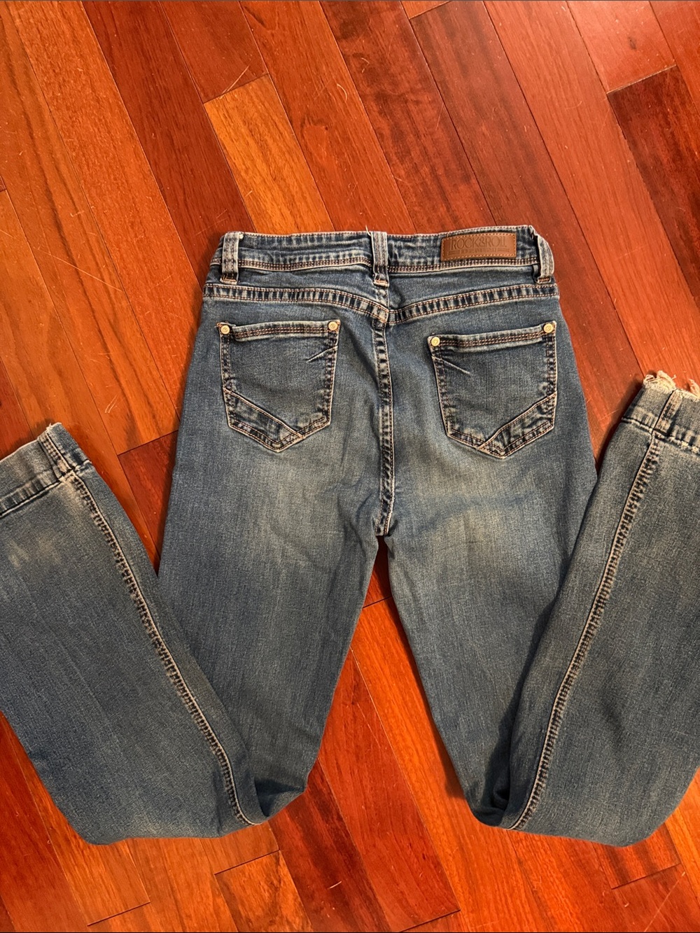 Rock & Roll Cowgirl Blue Denim Jeans - Casual Flare